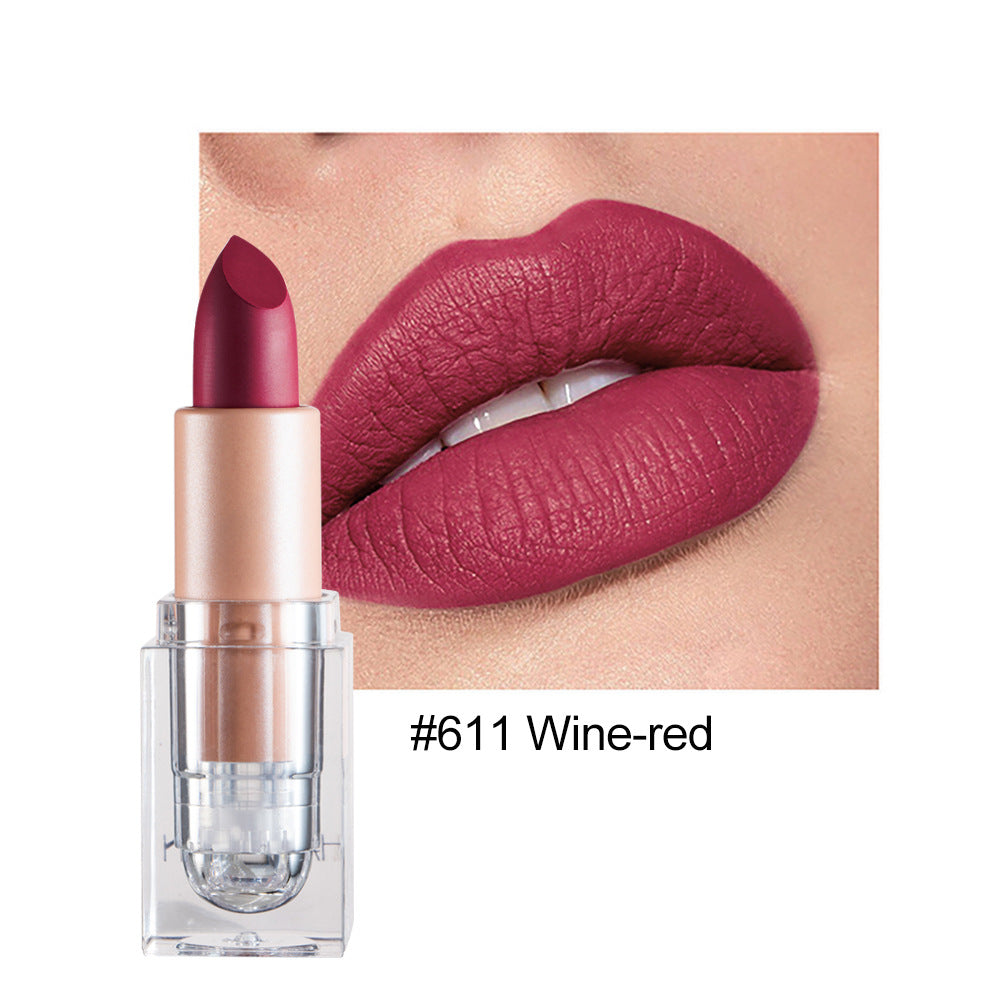 HANDAIYAN Little Ice Cube Matte Lipstick 12 Color Lipstick Lipstick Is Not Easy To Decolor Nude Color Bean Paste Color Powder Lipstick
